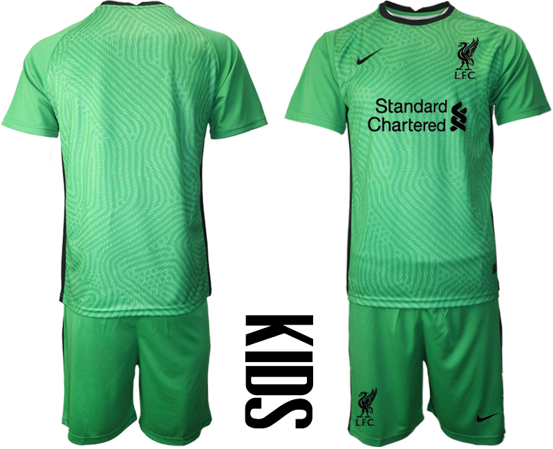 2021 Men Liverpool green goalkeeper . soccer jerseys->youth soccer jersey->Youth Jersey